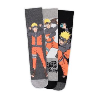 Calcetines Naruto Uzumaki Naruto Shippuden Pack 3 Talla 43-46