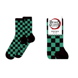 Calcetines Patrón Haori Tanjiro Kamado Kimetsu no Yaiba Talla 41-44