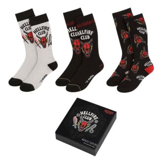 Hellfire Club Stranger Things 3 Pack Socks Size 38-45