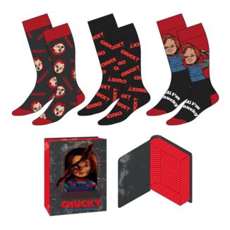 Pack 3 Calcetines Chucky Muñeco Diabólico Talla 38-45