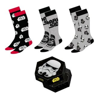 Stormtrooper 3 Pack Socks Star Wars Size 38-45
