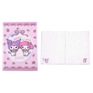 Kuromi & My Melody Pastel Flower A5 Notebook Sanrio