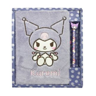 Libreta A5 Terciopelo y Bolígrafo Kuromi Sanrio