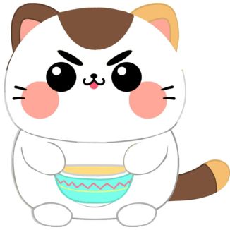 Cat with Soup Funny Cat Plush 25 cm