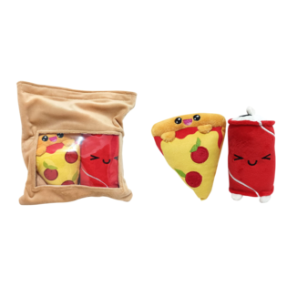 Pizza & Cola in Take Away Bag Plush Yummis Together 21 cm  