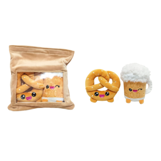 Pretzel & Beer in Take Away Bag Plush Yummis Together 21 cm  