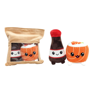 Uramaki & Soya in Take Away Bag Plush Yummis Together 21 cm