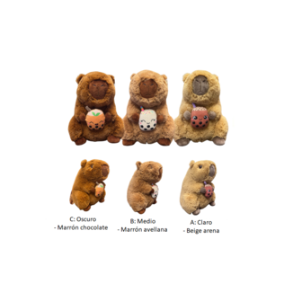 Capybara with Bubble Tea Plush 32 cm