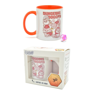 Set Pack Regalo Dado D20 y Taza Doggos Dungeons & Dragons 330 ml