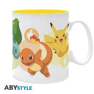 Taza King Size Pikachu, Charmander, Squirtle y Bulbasaur Pokémon 460 ml