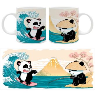 Taza Panda Surfeando Asian Art Collection 320 ml