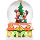 Figura Mickey y Minnie Mouse Navidad Bola de Nieve Disney