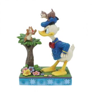 Figura Pato Donald con Chip y Chop Disney Traditions Jim Shore
