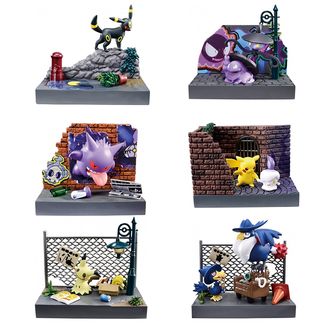 Pokemon Town Back Alley at Night Figures 