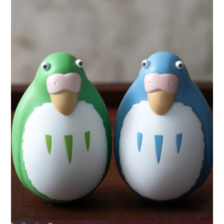 Blue and green parakeet Pack 2 Figures The Boy and the Heron Studio Ghibli