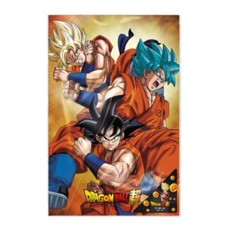 Son Goku Transformations 3D Poster Dragon Ball Super 58 x 38 cm