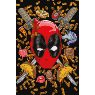 Poster Balas y Chimichangas Deadpool Marvel Cómics 91,5 x 61 cms