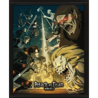 Season 4 Attack on Titan Framed 3D Poster 23 x 28 cm