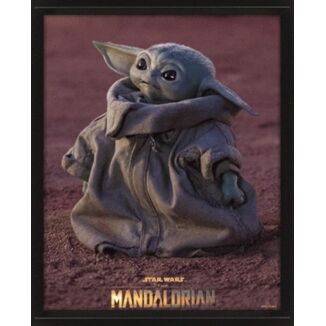 Póster Enmarcado 3D Grogu Star Wars: The Mandalorian 23 x 28 cm