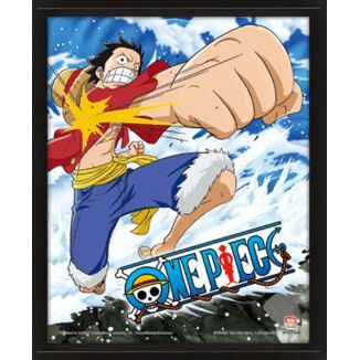 Monkey D. Luffy Gomu Gomu Framed 3D Poster One Piece 23 x 28 cm