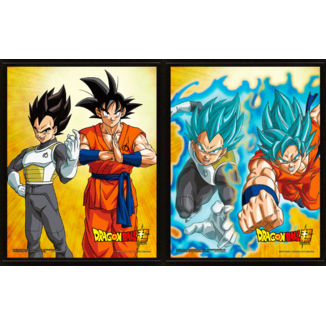 Son Goku & Vegeta SSJSS Framed 3D Poster Dragon Ball Super 23 x 28 cm