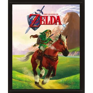 Póster Enmarcado 3D The Legend of Zelda Nintendo 23 x 28 cm