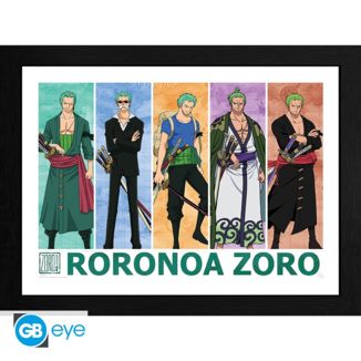 Poster Enmarcado Roronoa Zoro One Piece 30 x 40 cms