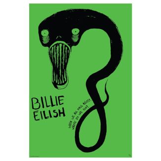 Billie Eilish Pop Music Poster Sparks 24 x 36 inches