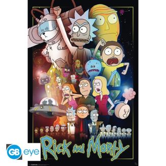 Poster Guerra Rick Y Morty 61 x 91.5 cms