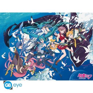 Hatsune Miku & Amis Ocean Poster Vocaloid 52 x 38 cm