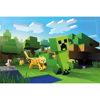 Poster La Caza Del Ocelote Minecraft 91,5 x 61 cms