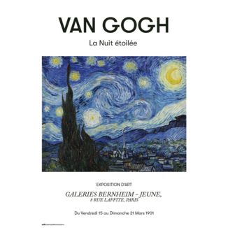 La Nuit Etoilee Poster Van Gogh 91.5 x 61 cm