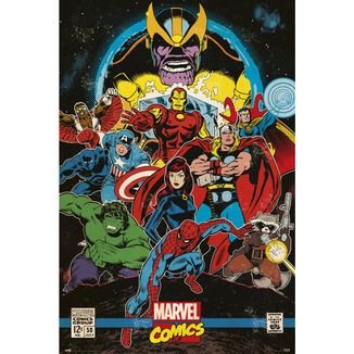 Poster Marvel Comics Infinity Retro 91,5 x 61 cms