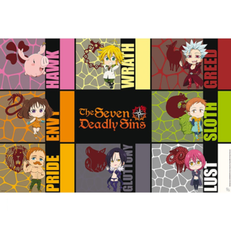 Poster Personajes Chibi The Seven Deadly Sins 91,5 x 61 cms