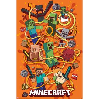 Swirls Poster Minecraft 91.5 x 61 cms