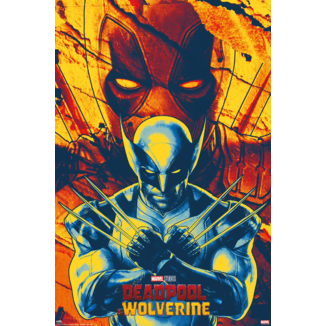 Retro Poster Deadpool & Wolverine Marvel Comics 91,5 x 61 cms