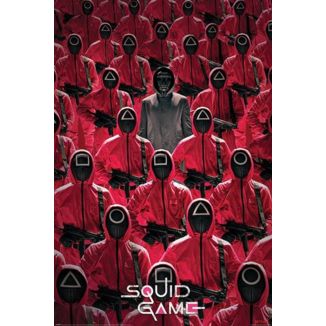 Poster Soldados y Lider Juego Del Calamar Netflix 91,5 x 61 cms