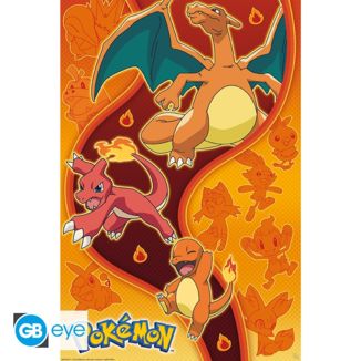 Pokemon Fire Type Poster 91.5 x 61 cm