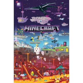 Poster Un Nuevo Mundo Minecraft 91,5 x 61 cms