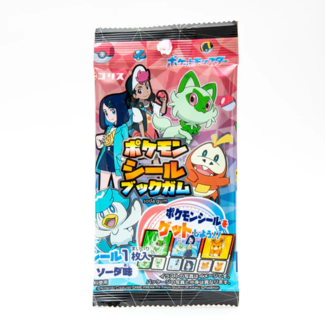 Chicle y pegatina coleccionable Pokémon