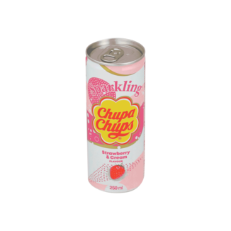 Chupa Chups Sparkling Soda Strawberry and Cream 250ml