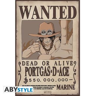 Poster Portgas D Ace Wanted One Piece 52 x 35 cms