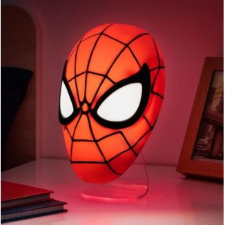 Lampara 3D Máscara Spiderman Marvel Cómics