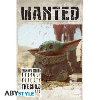 Baby Yoda Wanted Poster Star Wars The Mandalorian 91,5 x 61 cms