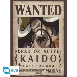 Poster Kaido Wanted One Piece 52 x 38 cms
