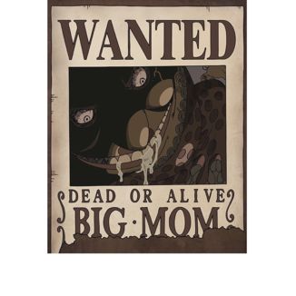 Poster Big Mom Wanted One Piece 52 x 35 cms