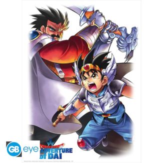 Poster Dai y Baran Dragon Quest The Adventure of Dai 52 x 38 cms