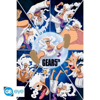 Poster Monkey D. Luffy Gear 5th Looney One Piece 91,5 x 61 cms