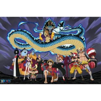 The crew versus Kaidou Poster One Piece 91,5 x 61 cms
