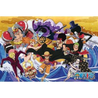 The crew in Wano Country Poster One Piece 91 x 61 cms